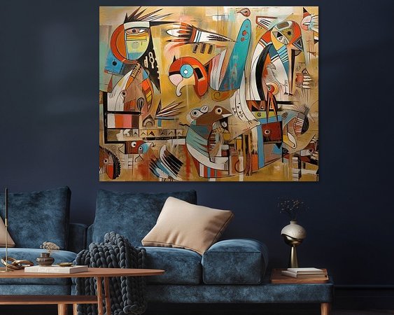 Voorbeeld van het werk in een kamer