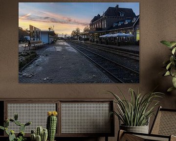 zonsondergang station Simpelveld 2 van Francois Debets