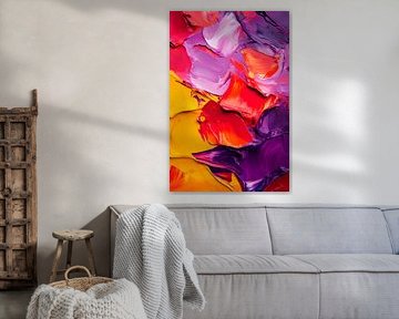 Vibrante Farbmuster auf Leinwand von Poster Art Shop