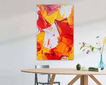 Vibrant colours in red and yellow by Poster Art Shop