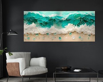 Het geluid van golven op het strand van Poster Art Shop