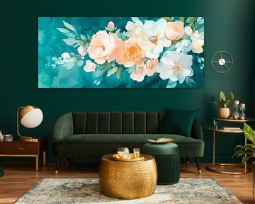 Des fleurs délicates aux couleurs douces sur Poster Art Shop