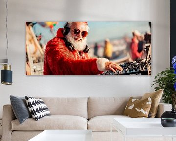 Celebrate Christmas with a DJ on the beach by Poster Art Shop