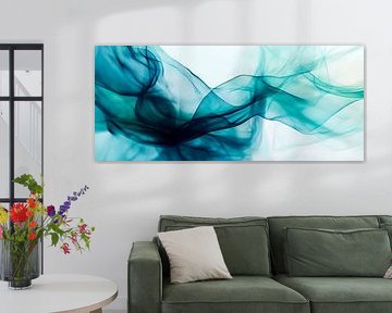 Abstracte golven in zachte kleuren van Poster Art Shop