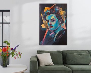 Moderne Porträtmalerei in Farben von Poster Art Shop