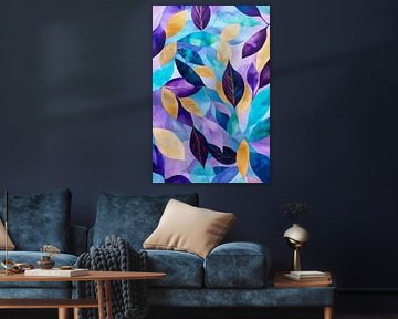 Colourful leaves in soft colours by Poster Art Shop