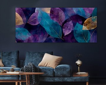 Colourful leaves in soft colours by Poster Art Shop