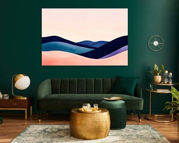 Gentle hills in pastel colours by Poster Art Shop
