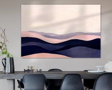 Glooiende heuvels in pastelkleuren van Poster Art Shop