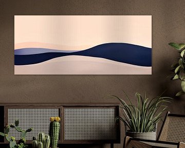 De douces vagues aux couleurs pastel sur Poster Art Shop