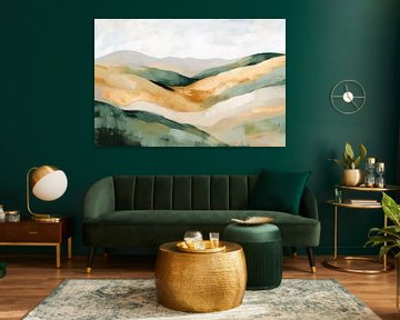 Zachte heuvels in zachte kleuren van Poster Art Shop