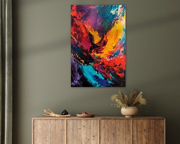 Colourful abstract painting by Poster Art Shop