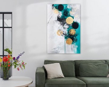 Abstrakte Kunst mit goldenen Akzenten von Poster Art Shop