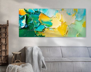 Kleurenexplosie in zachte tinten van Poster Art Shop