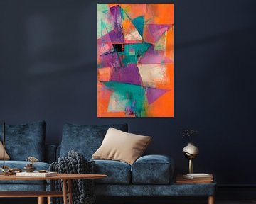 Colourful geometric abstraction by Poster Art Shop