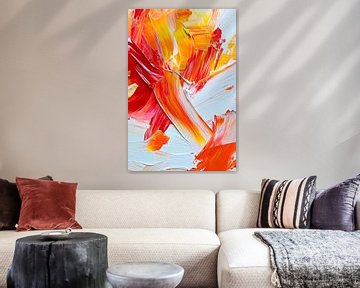 Explosion of colour in red and yellow by Poster Art Shop