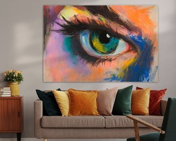Fascinerend oog in levendige kleuren van Poster Art Shop
