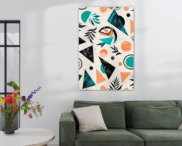 Geometric patterns in soft colours by Poster Art Shop