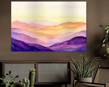 Gentle hills in the morning light by Poster Art Shop