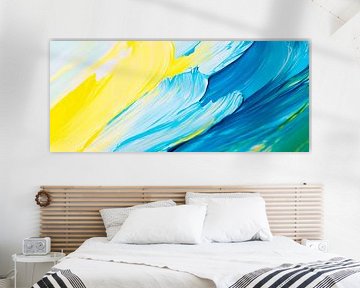Colourful abstract wave patterns by Poster Art Shop