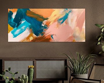 Abstract colour explosion in pastel shades by Poster Art Shop