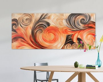 Coloured abstract swirl patterns by Poster Art Shop
