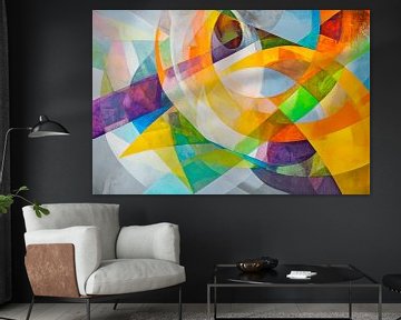 Gekleurde geometrische abstractie van Poster Art Shop