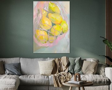 Lemons Preppy Kitchen Pastel by Niklas Maximilian