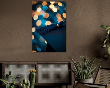 Afgestudeerde hoed met bokeh-effecten van Poster Art Shop