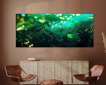 Digitale Welt der Mikroelektronik von Poster Art Shop