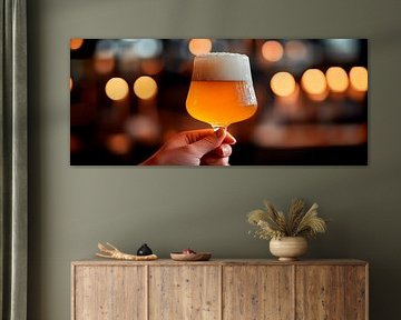 Erfrischendes Bier im Glas genießen von Poster Art Shop