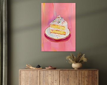 Cake dopamine decor roze snoepjes van Niklas Maximilian