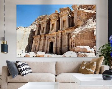 Het raadselachtige klooster van Petra in Jordanië van Frank Photos