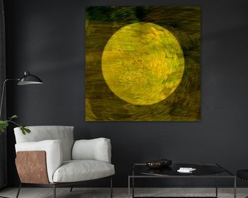 Moon of leaves (ICM, artistic)
