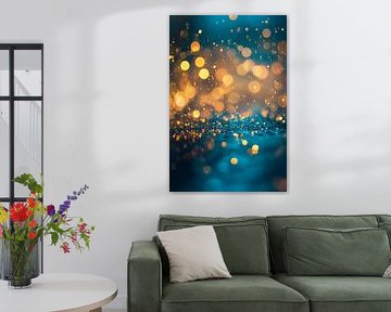 Funkelnde Wassertropfen im Licht von Poster Art Shop