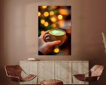 Koffiekopje voor warme lampen van Poster Art Shop