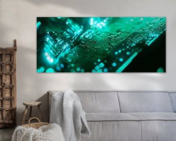 Close-up of luminous circuits by Poster Art Shop