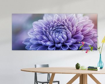 Purple flower with dew pearl proximity by Poster Art Shop