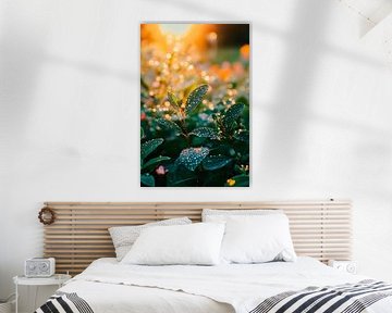 Morning light on damp leaves by Poster Art Shop