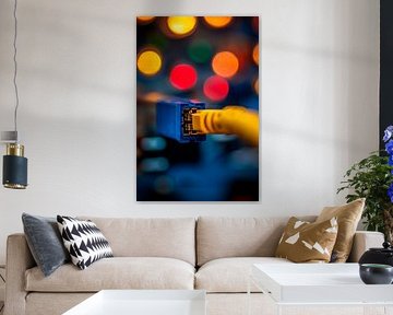 Netwerkkabel voor bokeh achtergrond van Poster Art Shop