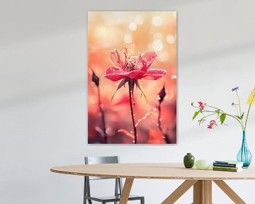 Roze bloesem in zacht licht van Poster Art Shop