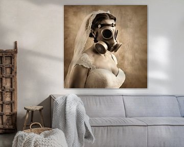 Masque à gaz Toilet Art Bride sur FoXo Art