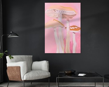 Champignons Roze van Niklas Maximilian