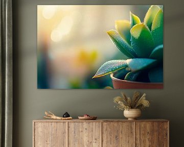 Succulent plant in soft light by Poster Art Shop