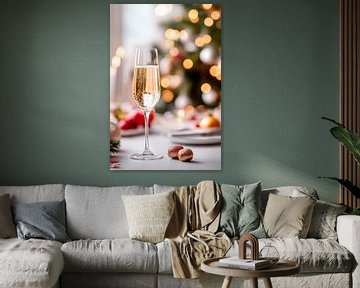 Beschimmelde glazen onder lampen van Poster Art Shop