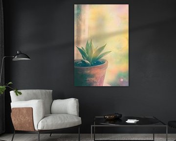 Sun-kissed plant in a pot by Poster Art Shop