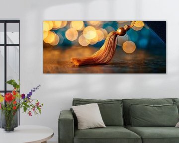 Tassel an einem Buch bei Nacht von Poster Art Shop