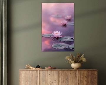Water lilies in soft light by Poster Art Shop