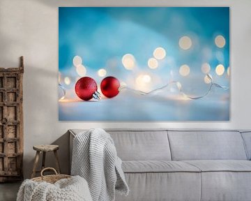 Weihnachtliche Dekoration mit Lichtern von Poster Art Shop