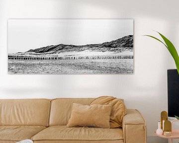 Panorama strand Domburg by Daniël Steenbergen